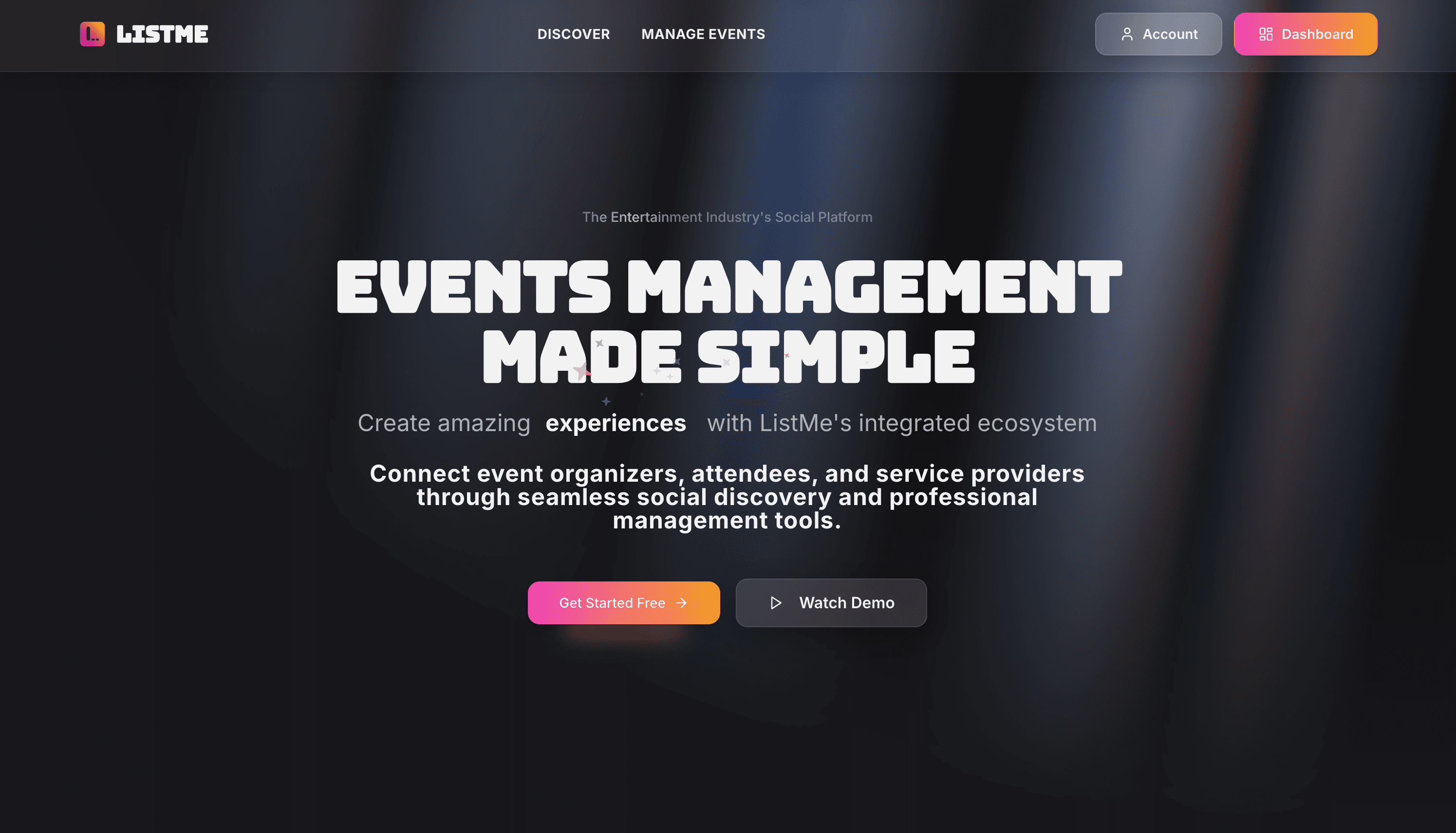 ListMe — Event Management
