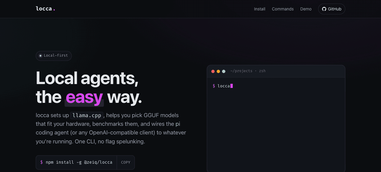 Locca — Local AI Coding Agents