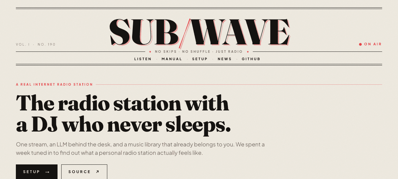 SUB/WAVE — AI Internet Radio